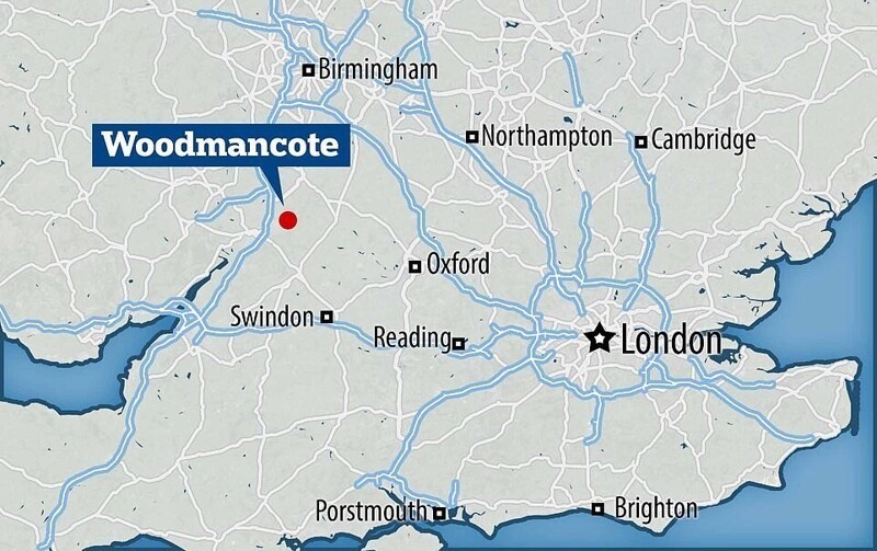 Фрагмент метеорита был найден недалеко от деревни Вудманкот в Глостершире, Англия, недалеко от Челтнема