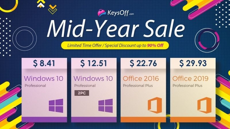 Летняя распродажа Keysoff — ключ Windows 10 Pro за $8.41