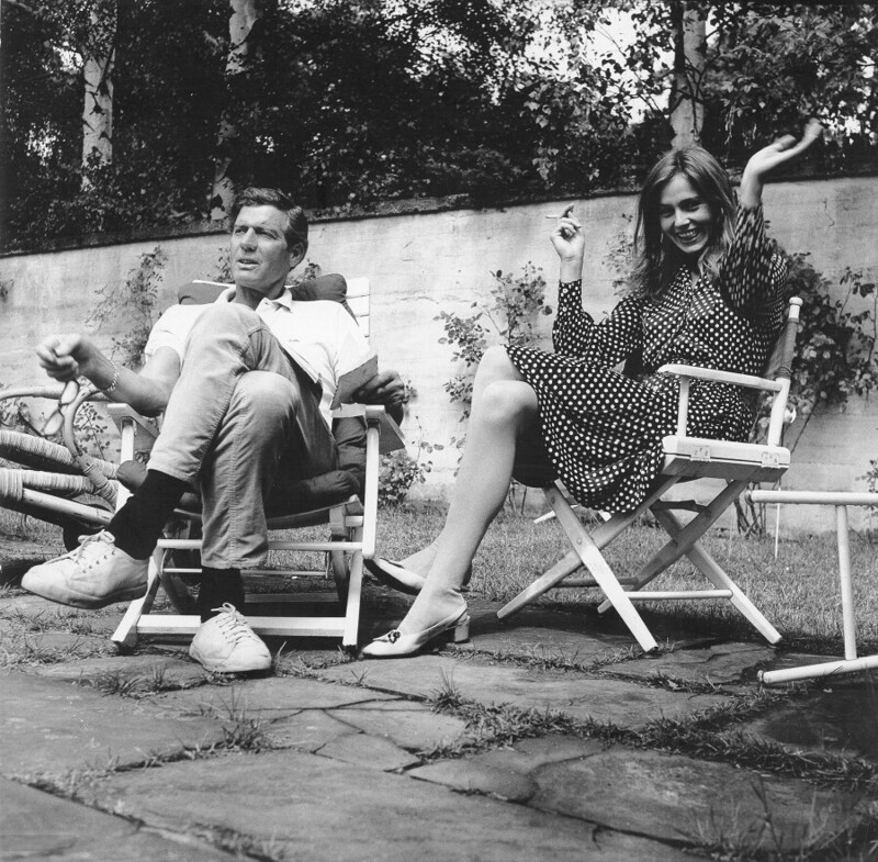 Август 1971 года. Немецкая актриса Ева Ренци с мужем Полом Хюбшмидом.