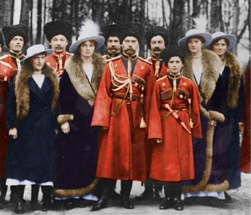 Цветная фотография Романовых, 1914 год