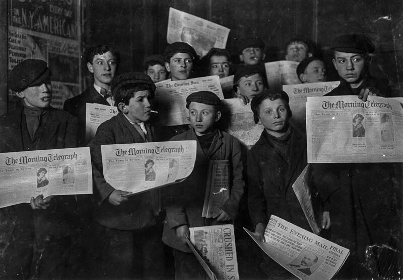 Мальчишки-газетчики начала ХХ века: маленькие коммерсанты