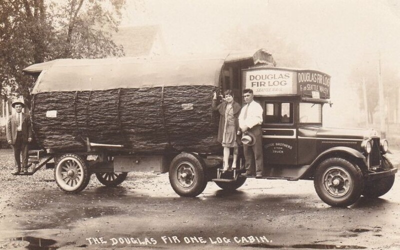 Дом на колесах из цельного ствола сосны, 1920-е