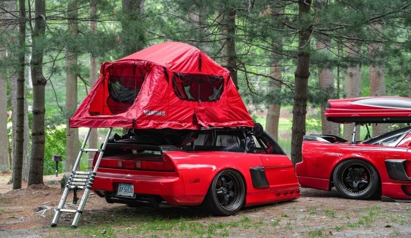Удивительный Acura NSX с палаткой теперь имеет подходящий трейлер