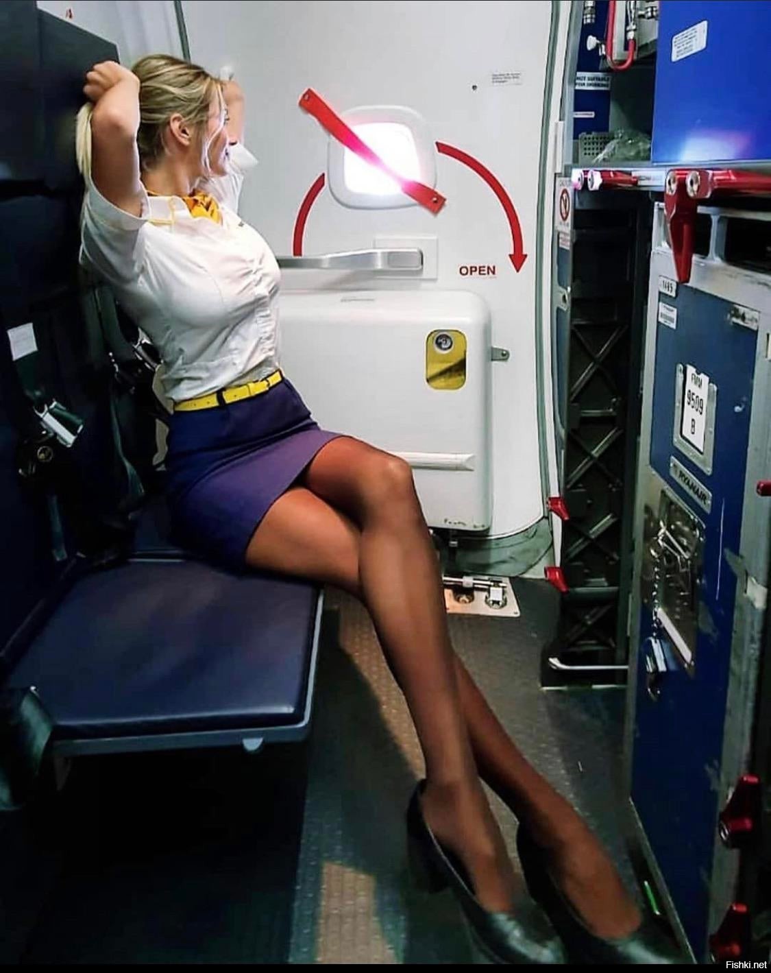 Мини юбки у стюардесс