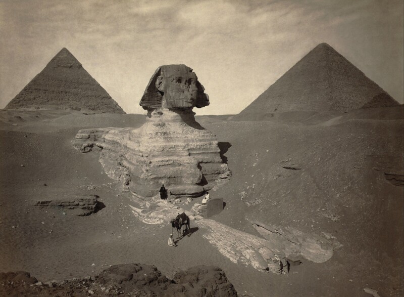 Египет. Конец 19 века. Раскопки недавно обнаруженного Гизовского Сфинкса