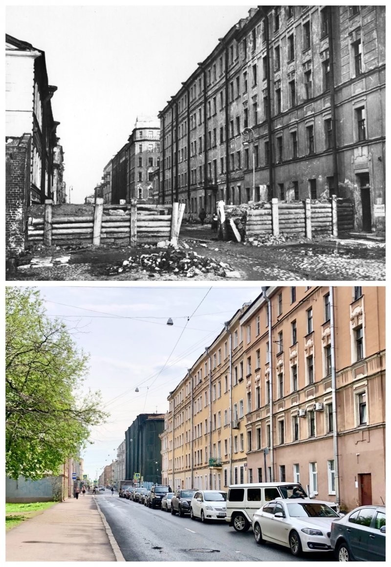 Курская улица.
1941 и 2021 год.