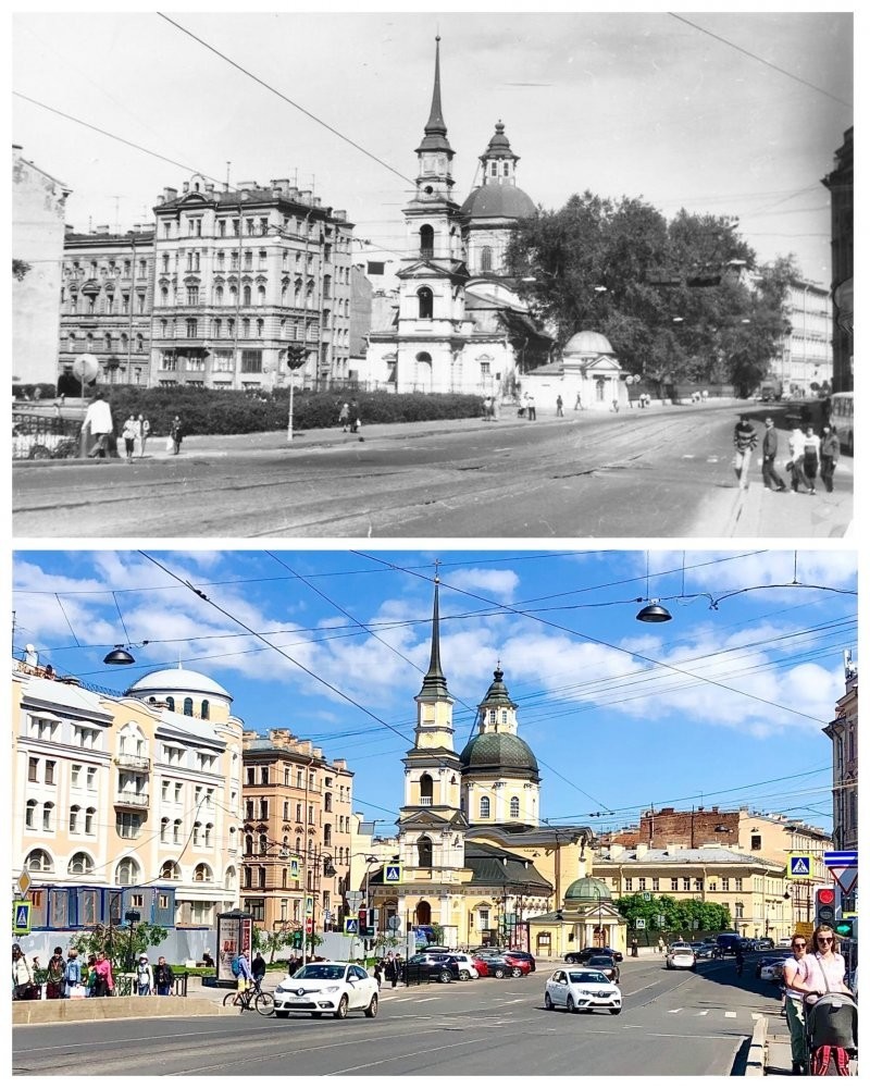 Улица Белинского.
~1981 и 2021 год.