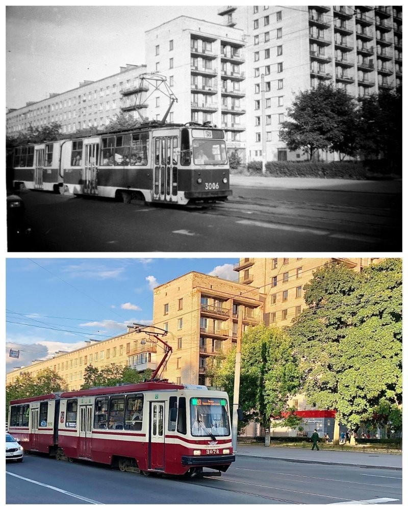 Торжковская улица.
1993 и 2021 год.