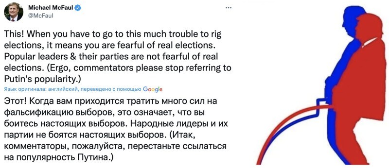 Майклу Макфолу не нравятся выборы в России.
