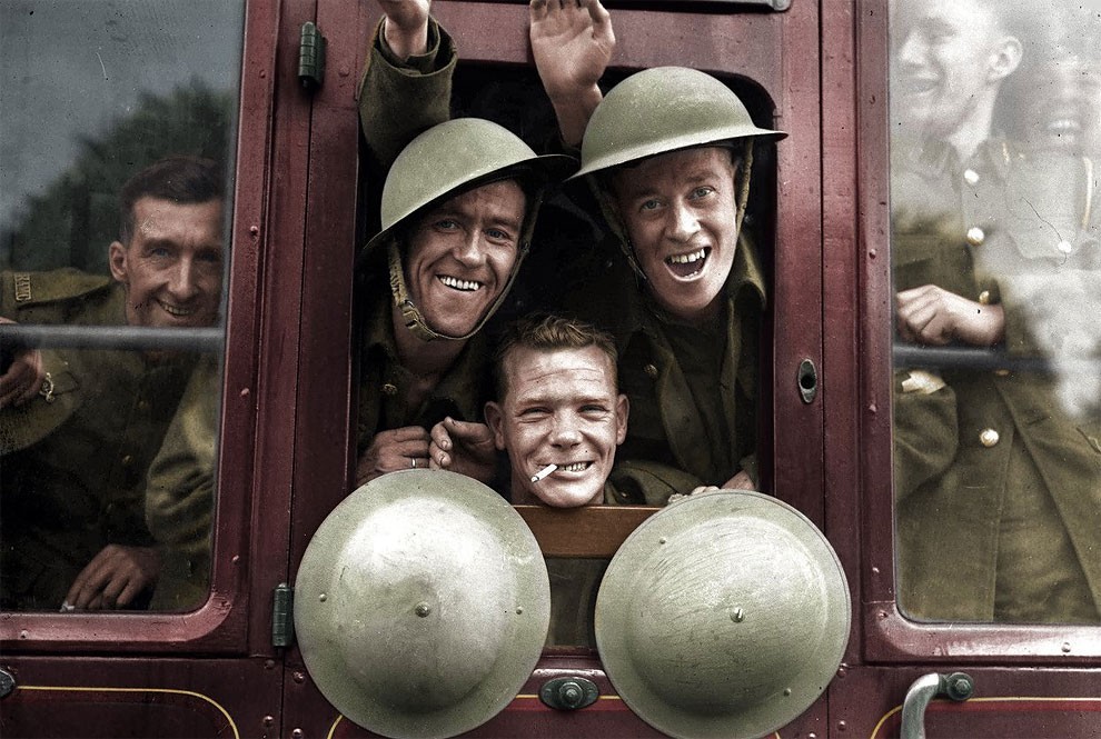 34. Британские солдаты возвращаются с фронта, 1939 год