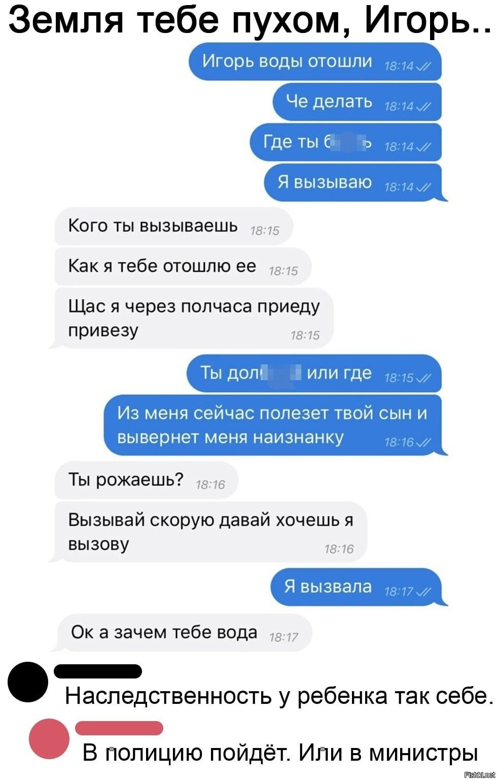 Комментарии Доставляют