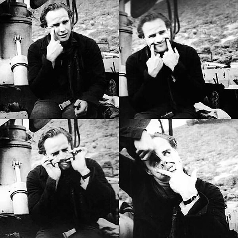 Марлон Брандо на съёмках «Одноглазый Джек», 1961 год