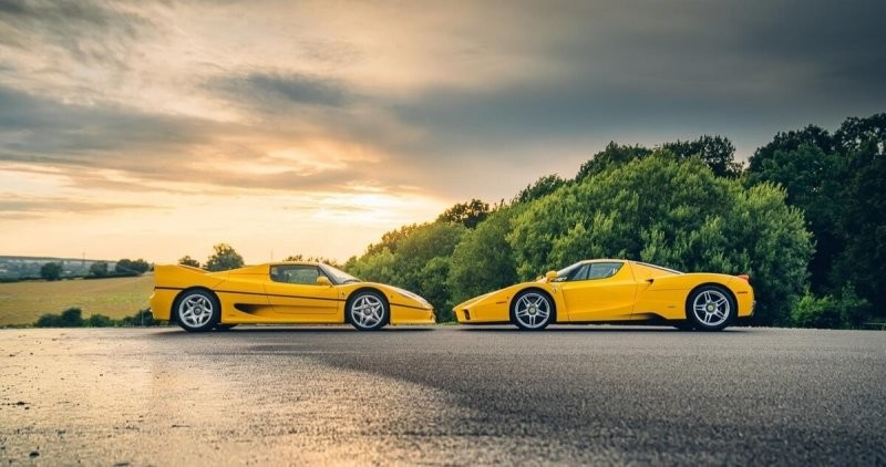 Красный Ferrari это скучно? Дилер из Великобритании продает желтый Enzo и F50