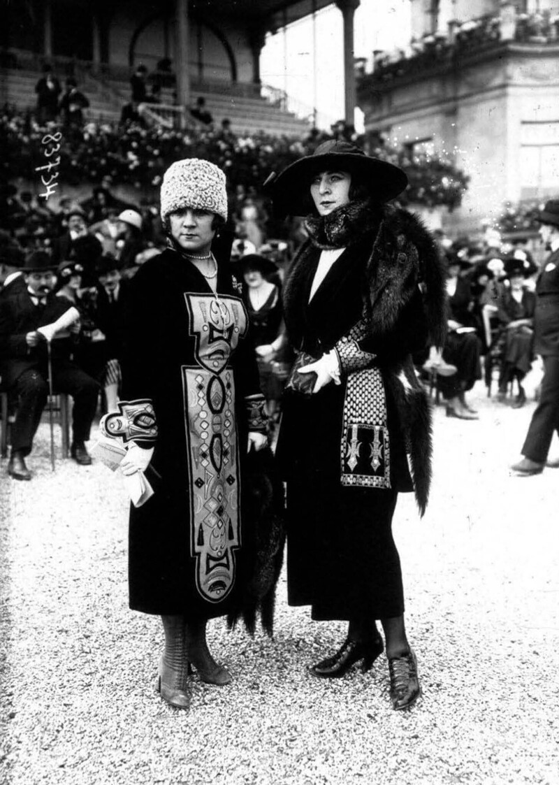 Французская мода на уличных фотографиях 1910-1920 годов