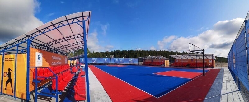Новый баскетбольный стадион Мурманская область  г. Полярные Зори