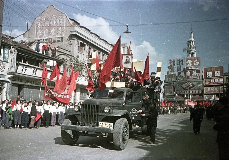 1949. Шанхай. Встреча войск Народно-освободительной армии (НОА) Китая