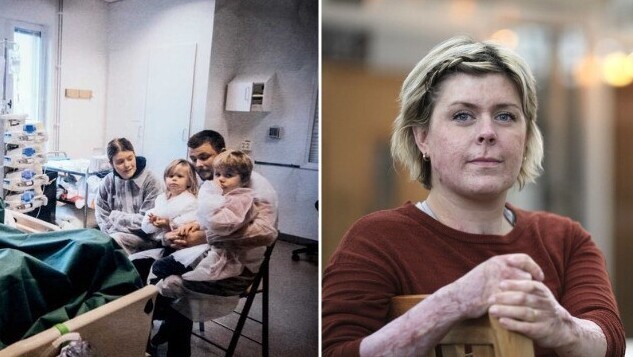В 2019 году мать шестерых детей из Швеции, Эмма Шолс, спасла всех своих детей из горящего дома. У нее остались ожоги 90 процентов тела