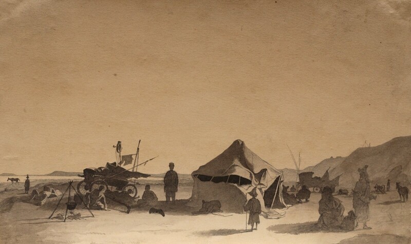 1848. Становище экспедиции Бутакова на берегу моря