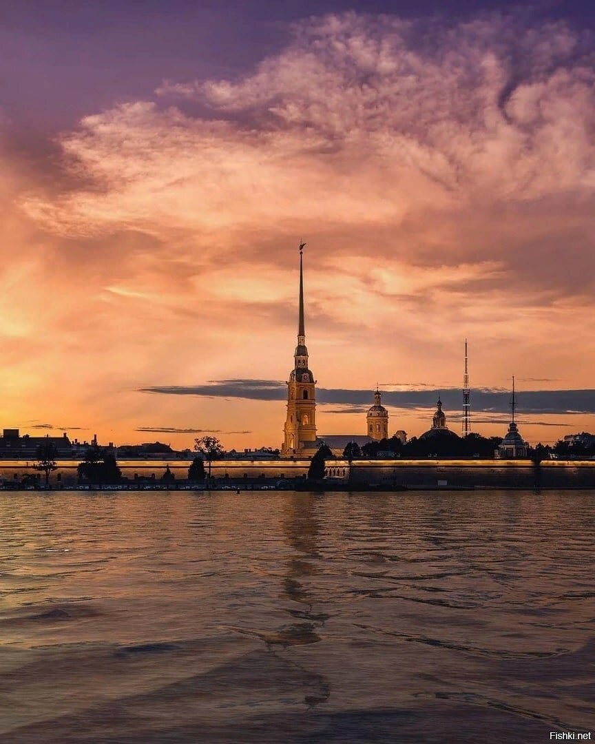 Санкт Петербург Петропавловская крепость закат