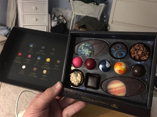 Шоколад в виде планет