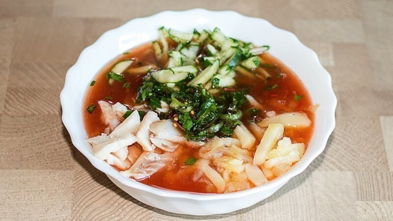 Холодный суп «КурОшка». Русско-корейская кухня