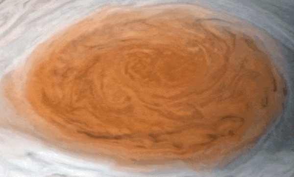 Знаменитое красное пятно Юпитера постоянно сжимается