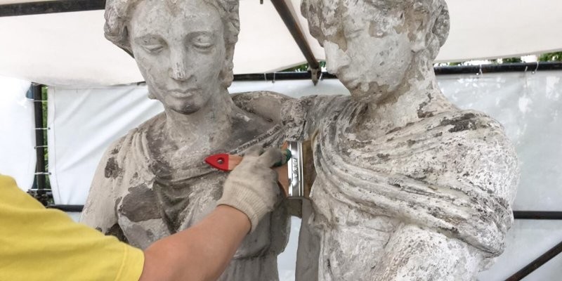 Украшение Императорского воспитательного дома: завершилась реставрация белокаменных скульптур