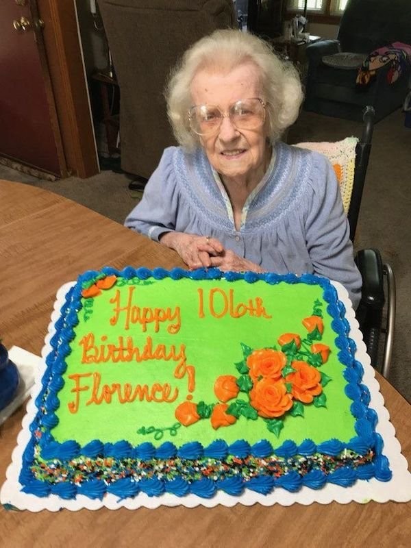 5. "Моей бабуле сегодня 106 лет!"
