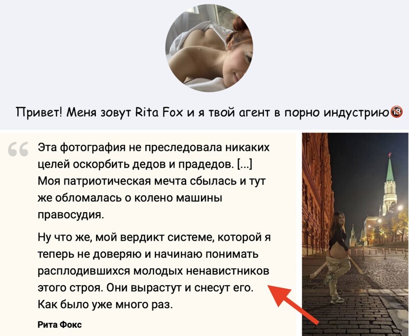 Ну всё, теперь режЫм точно падет. Порноактриса Рита Фокс объявила войну Кремлю