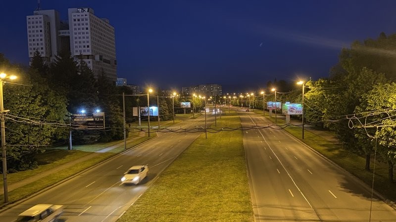 Ночные улицы Калининграда.