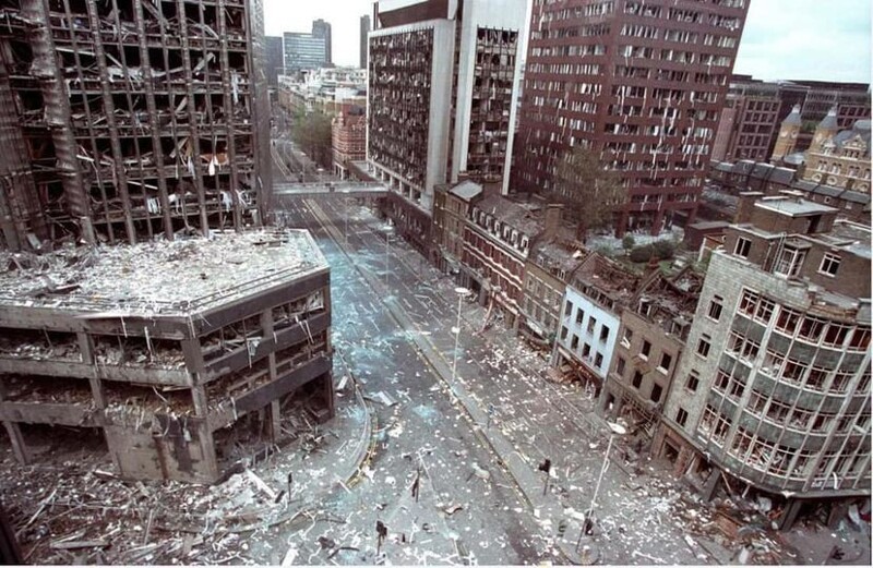  Лондон после взрыва бомбы ИРА, 1993 год