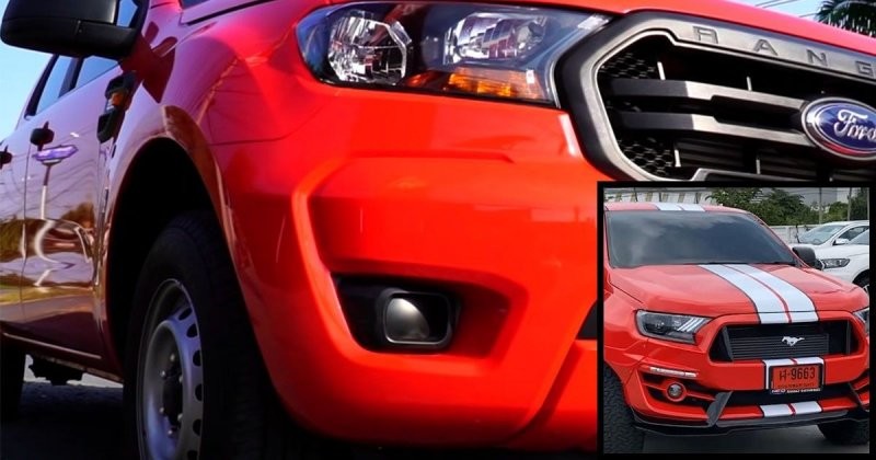 Тайские мастера создали пикап Ford Ranger с «лицом» от Shelby Mustang
