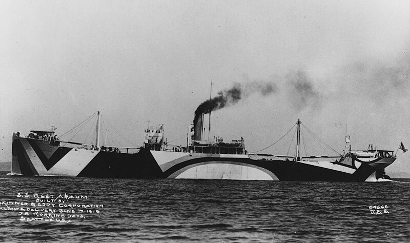 Грузовой корабль USS West Apaum, 1918 г.