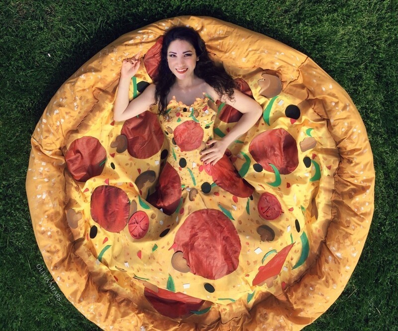 Я сшила платье - пиццу