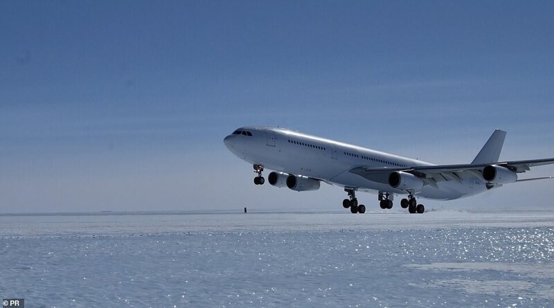 В Антарктиде впервые приземлился самолет Airbus A340