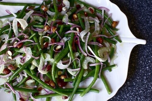 Рецепт. Салат из зеленой фасоли