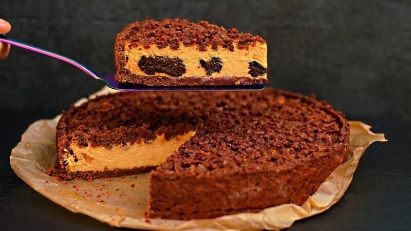 Изумительно вкусный шоколадный пирог «МУЛАТКА» с творожной начинкой