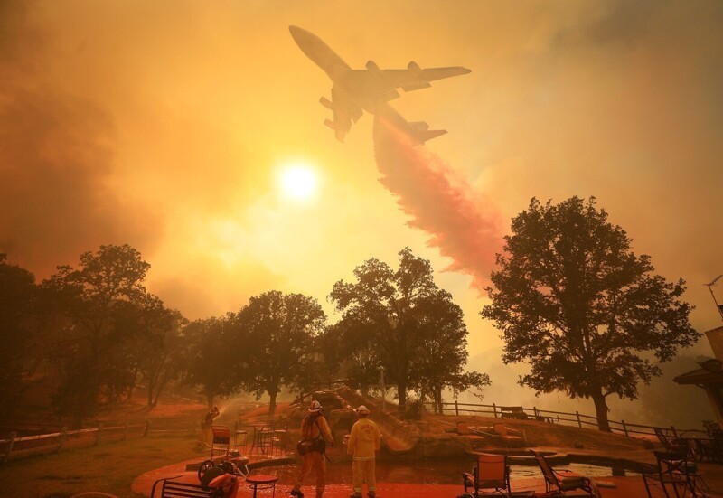 Тушение пожара в Калифорнии