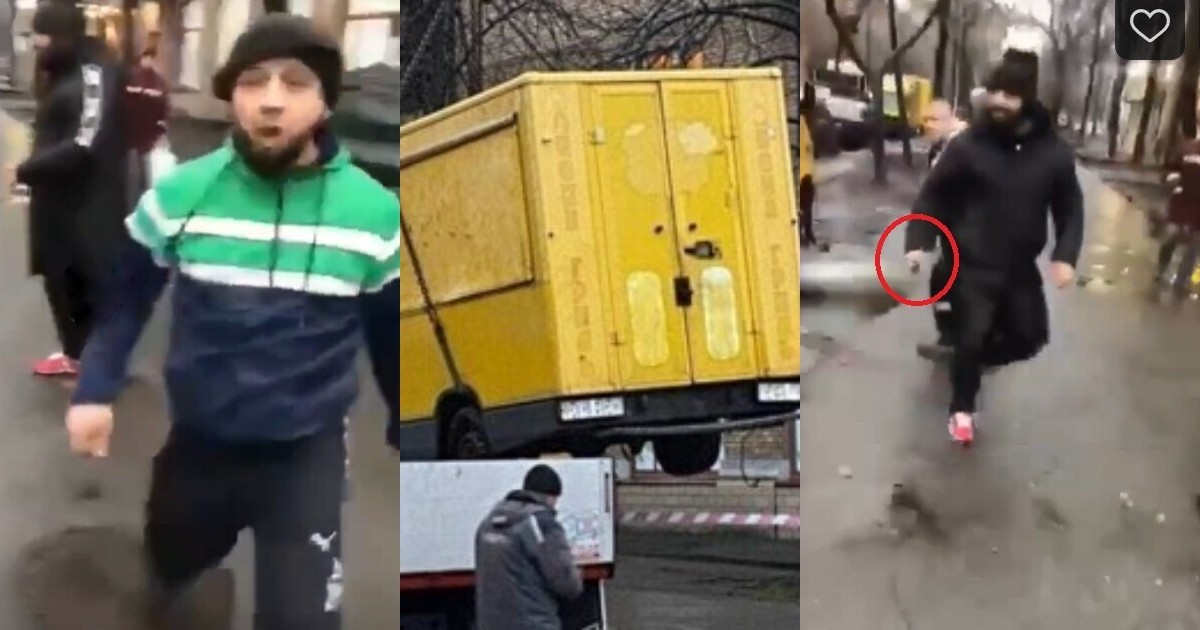 "Мамой клянус - зарэжу!": группа бородачей в Киеве с ножами напала на коммунальщиков