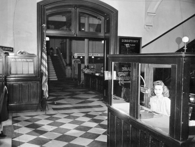 Ретро-фото библиотеки Цинциннати, которую снесли в 1955 году