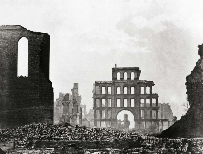 Великий чикагский пожар 1871 года и его последствия, архивные снимки