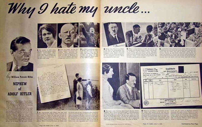 Статья Уильяма Гитлера "Почему я ненавижу своего дядю", журнал Look, 1939 г.