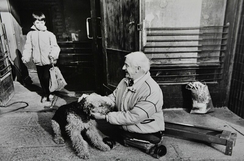 Анатолий Голимбиевский с внуком и собакой