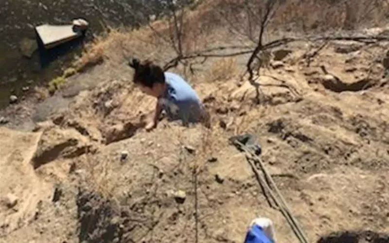 Мужчина спас собаку, застрявшую на обрыве скалы