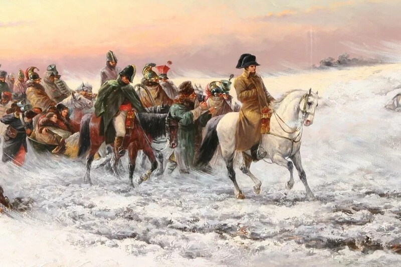 Разгромленная армия Наполеона покинула Россию.