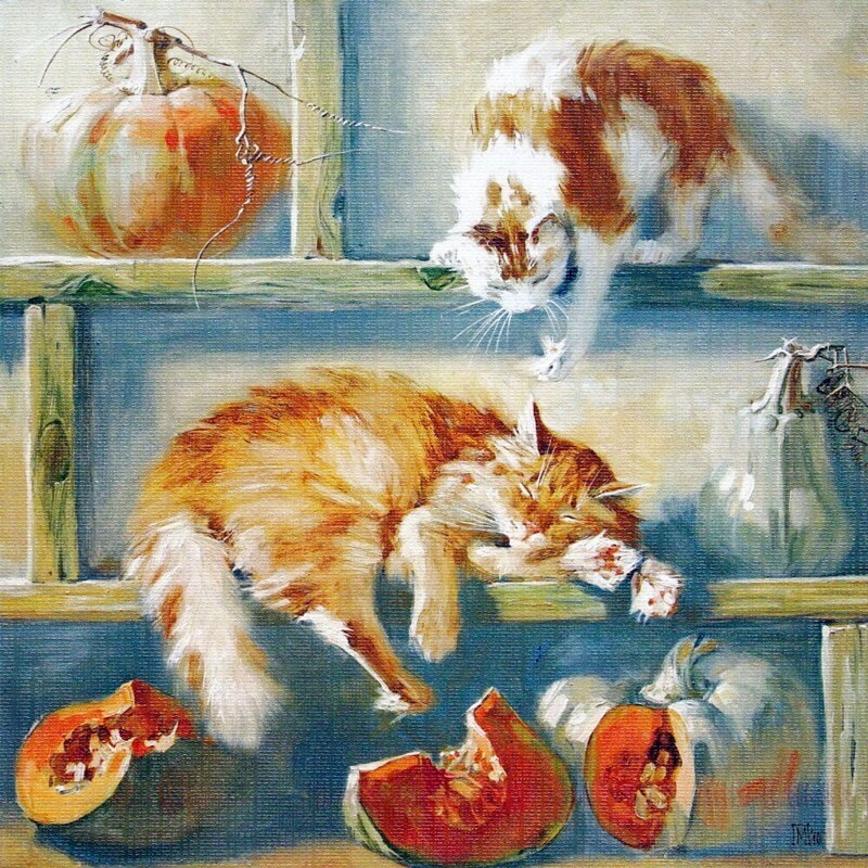 Очаровательные кошки в живописи Марии Павловой
