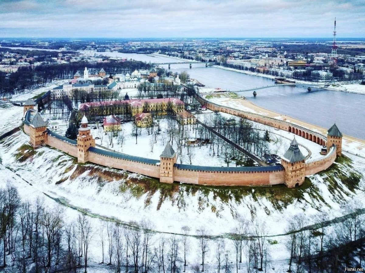 Детинец - Новгородский Кремль зимой