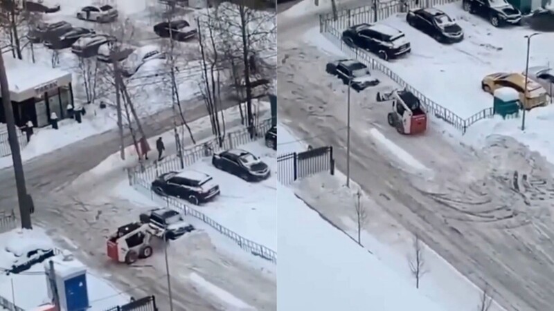 "Мстя моя будет снежная": снегоуборщик наказывает автовладельца за неправильную парковку