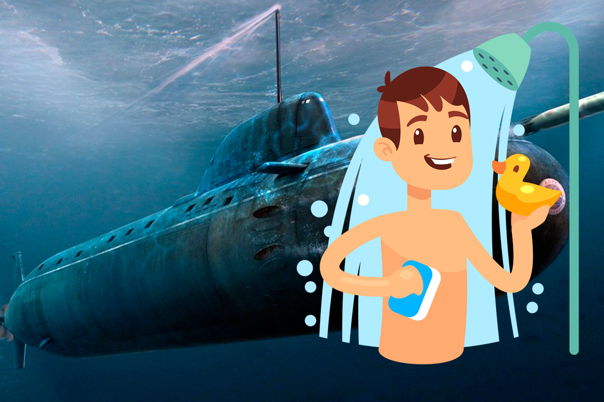 Как моряки моются на подводной лодке?