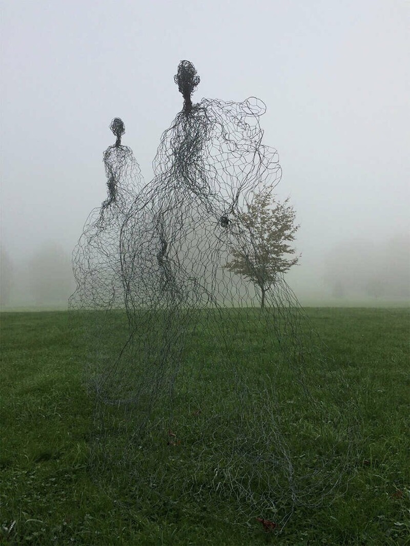 Скульптура из проволочной сетки Полин Орел, Франция